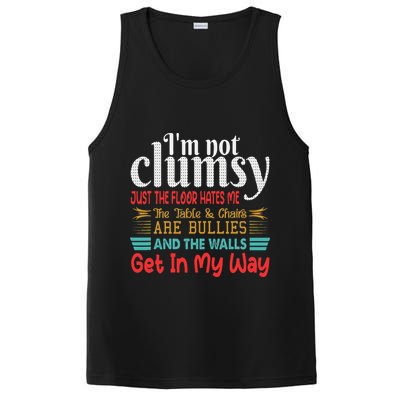 Im Not Clumsy Sarcastic Funny Saying PosiCharge Competitor Tank