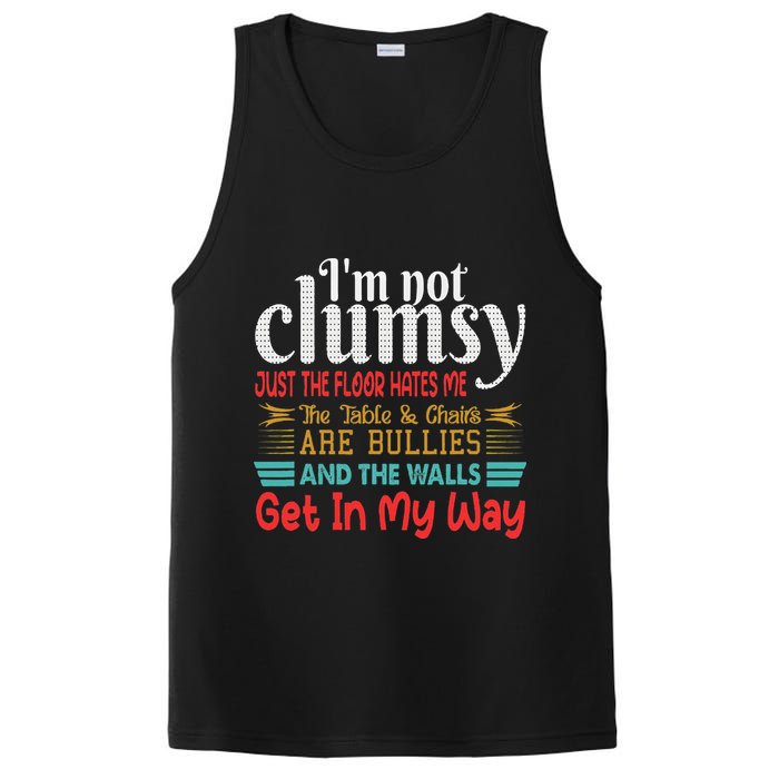 Im Not Clumsy Sarcastic Funny Saying PosiCharge Competitor Tank