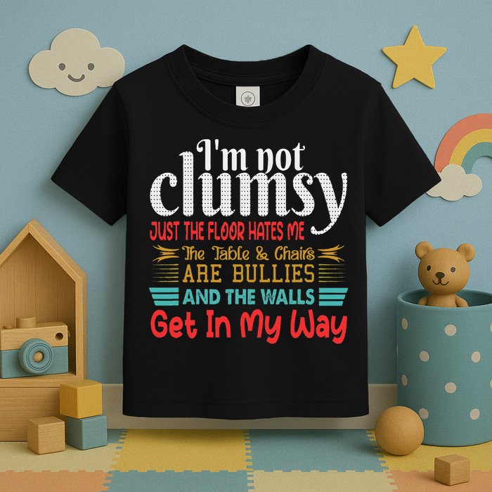 Im Not Clumsy Sarcastic Funny Saying Toddler T-Shirt