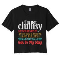Im Not Clumsy Sarcastic Funny Saying Women's Crop Top Tee