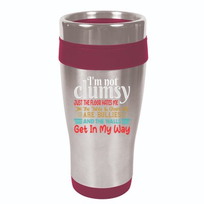 Im Not Clumsy Sarcastic Funny Saying 16oz Travel Tumbler