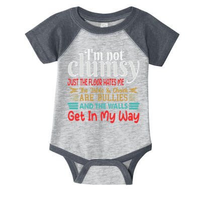 Im Not Clumsy Sarcastic Funny Saying Infant Baby Jersey Bodysuit