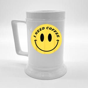 I Need Coffee Beer Stein