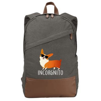 Incorgnito Corgi Dog Cotton Canvas Backpack