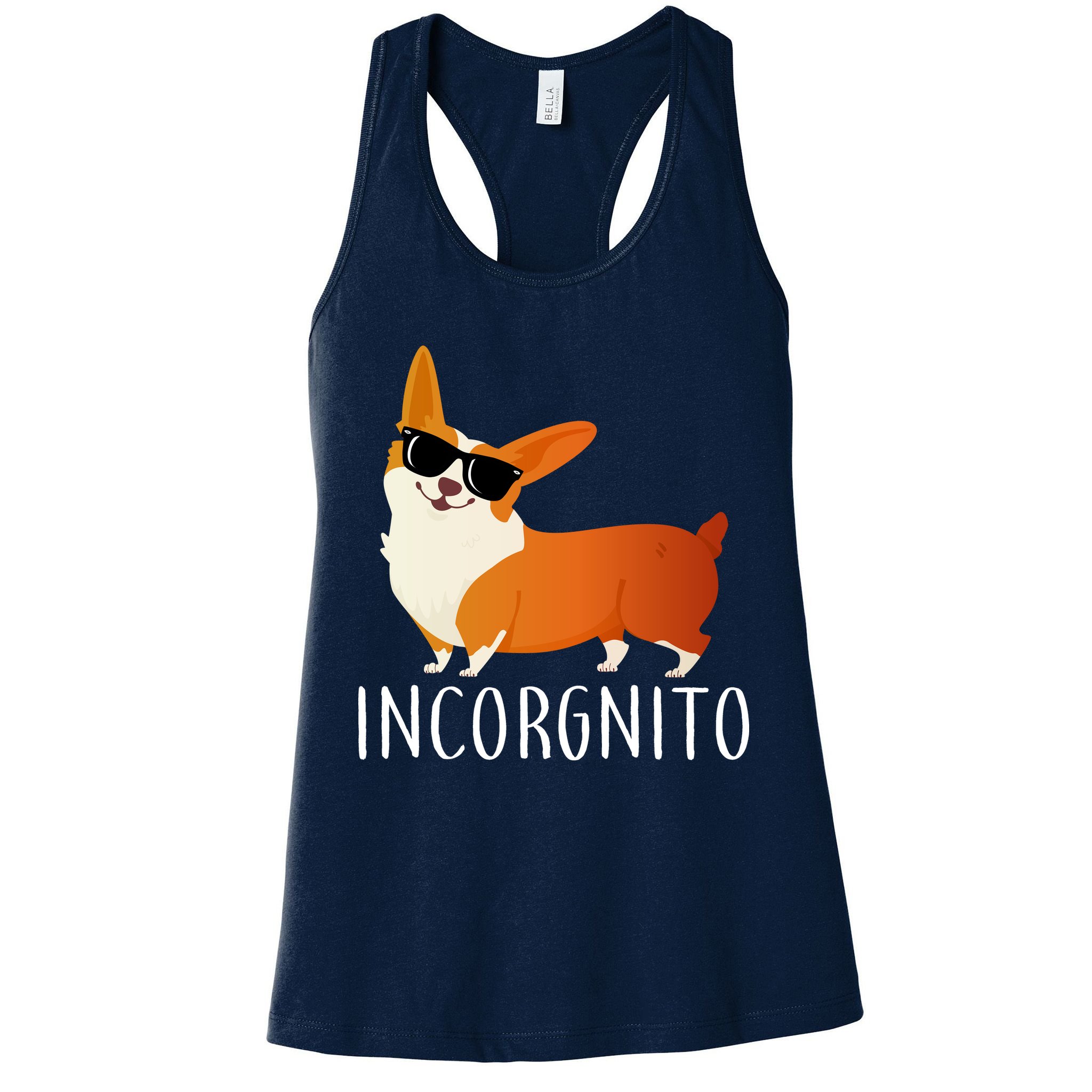 Incorgnito Corgi Dog Womens Tank Top