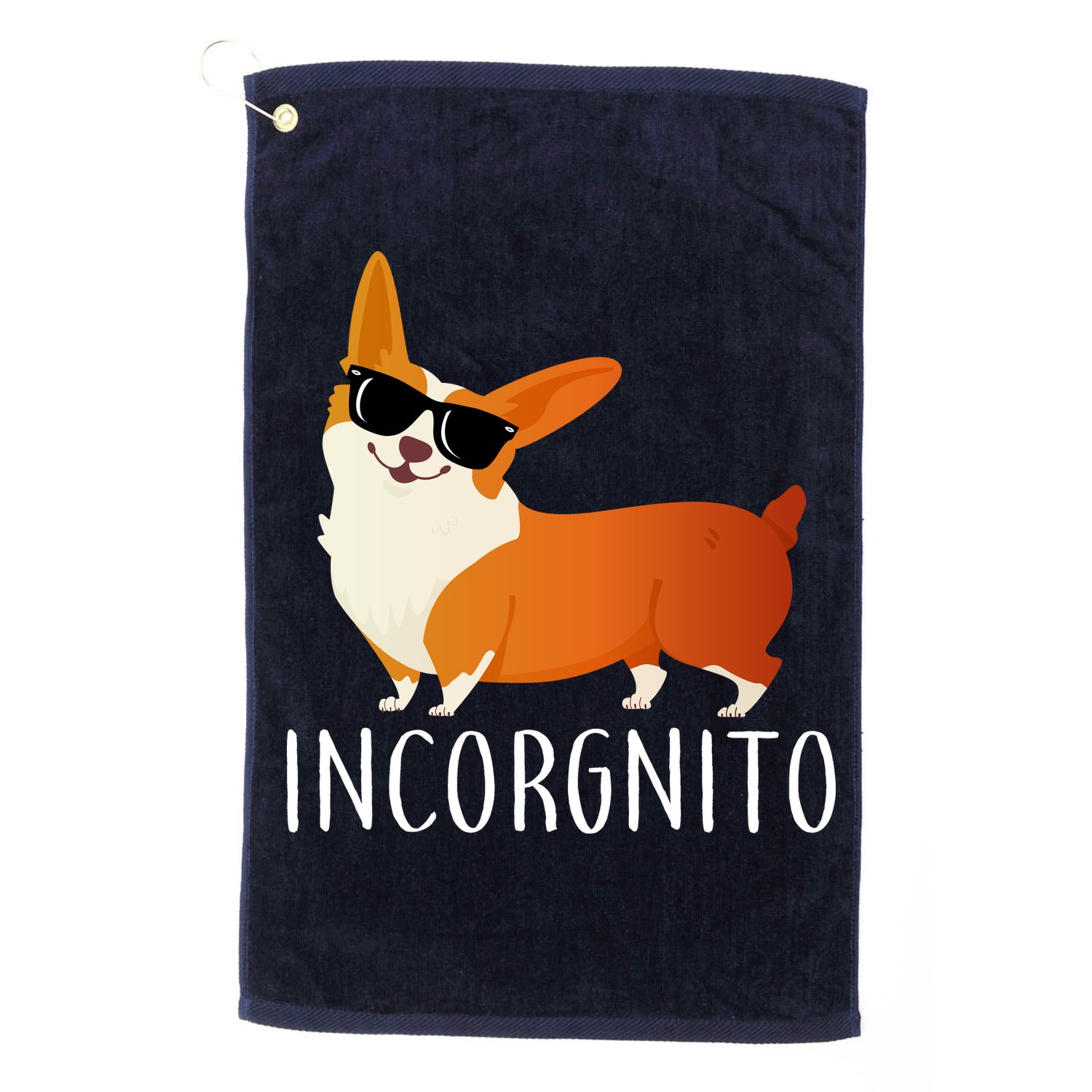 Incorgnito Corgi Dog Golf Towel