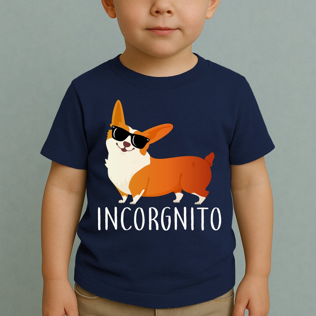 Incorgnito Corgi Dog Toddler T-Shirt