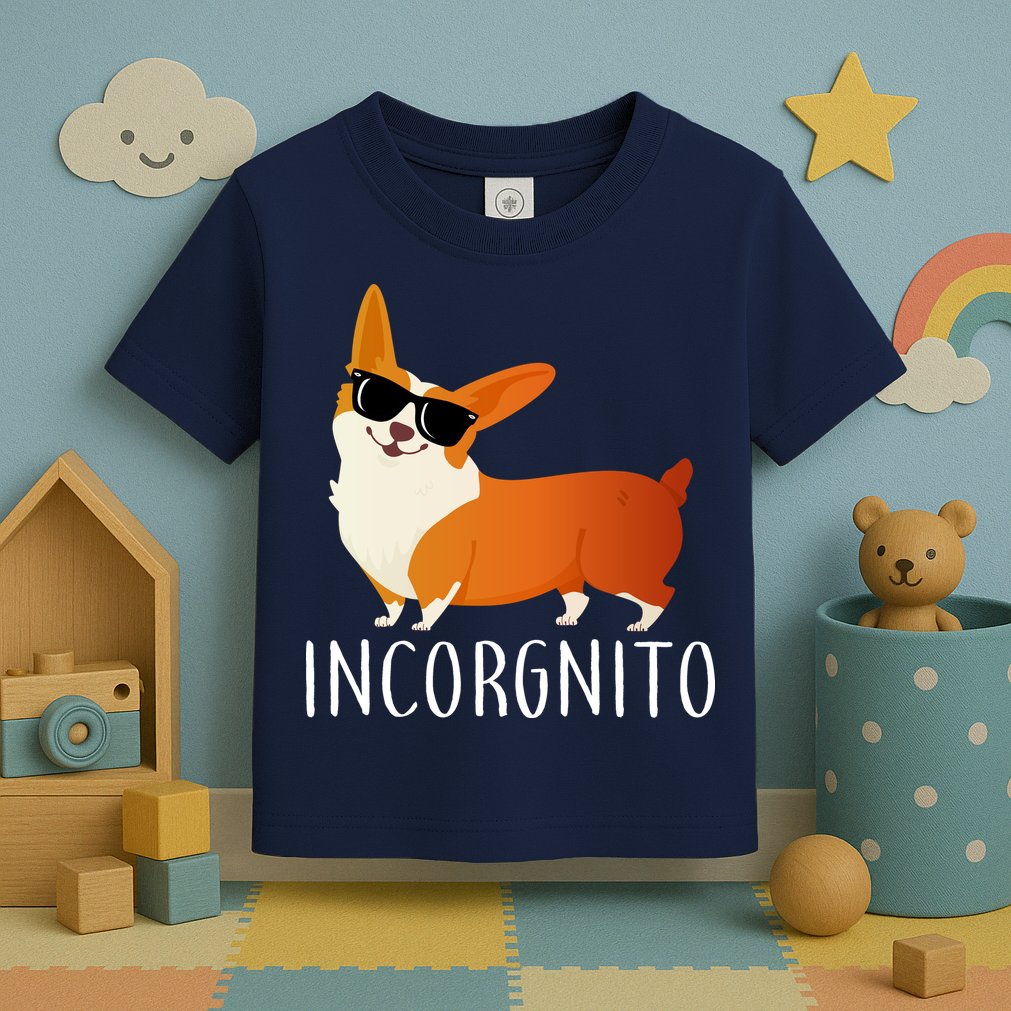 Incorgnito Corgi Dog Toddler T-Shirt