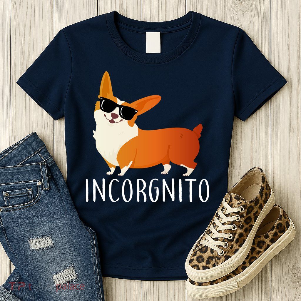 Incorgnito Corgi Dog Womens T-Shirt
