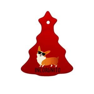 Incorgnito Corgi Dog Ceramic Tree Ornament