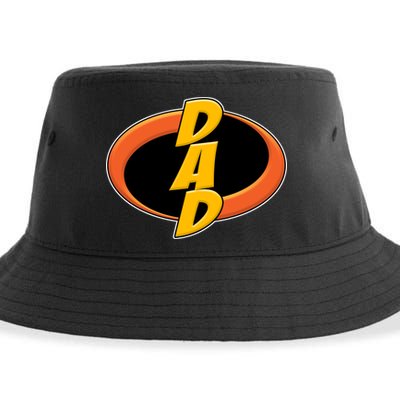 Incredible Dad Family Superhero Sustainable Bucket Hat
