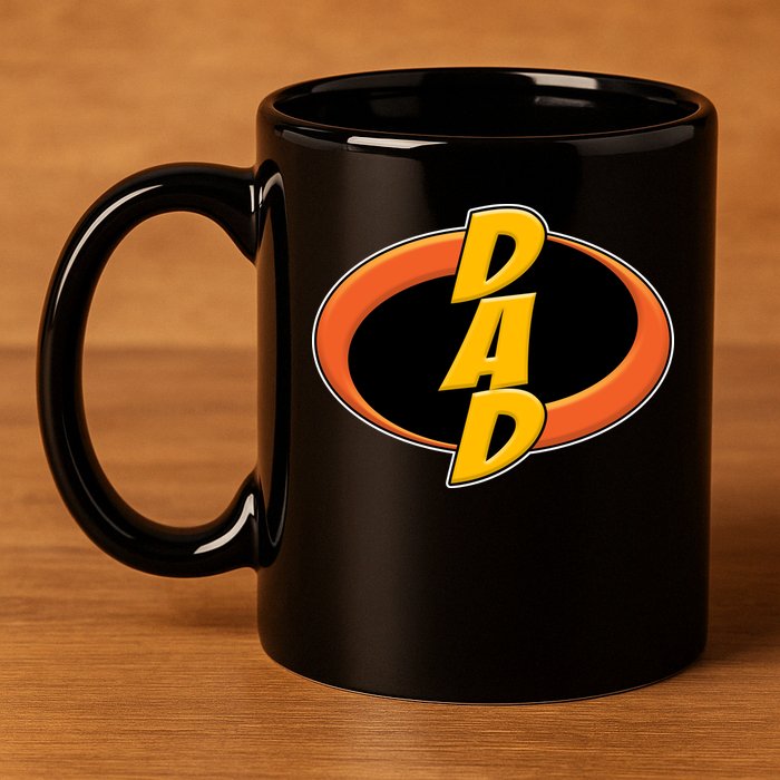 Incredible Dad Family Superhero 11oz C Handle Ceramic Mug