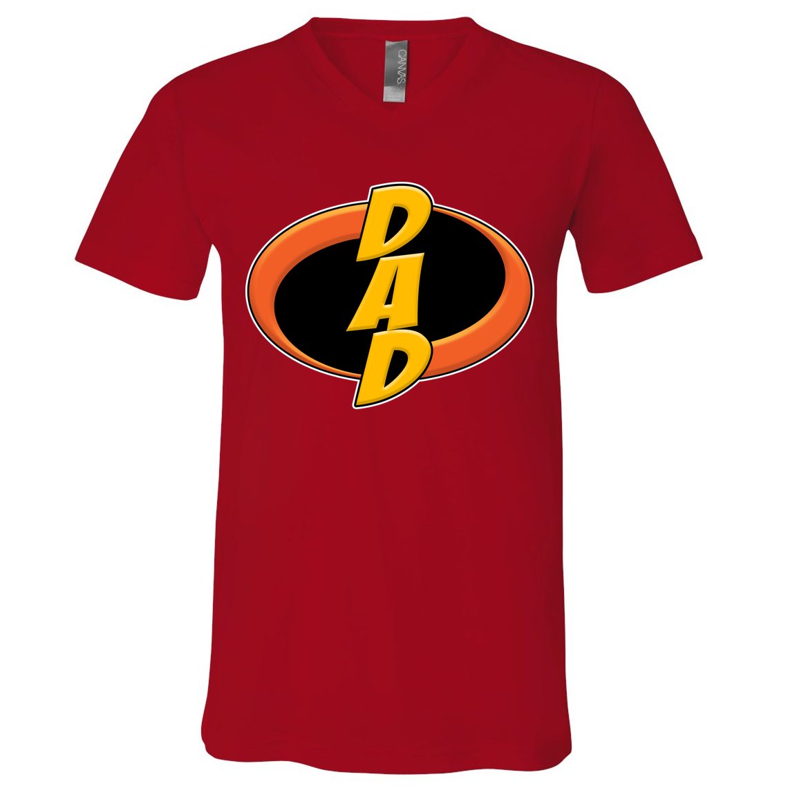 Incredible Dad Family Superhero V-Neck T-Shirt