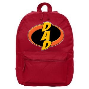 Incredible Dad Family Superhero 16 in Basic Backpack