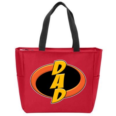 Incredible Dad Family Superhero Zip Tote Bag