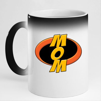 Incredible Mom Family Superhero 11oz Black Color Changing Mug