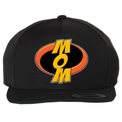 Incredible Mom Family Superhero Wool Snapback Cap