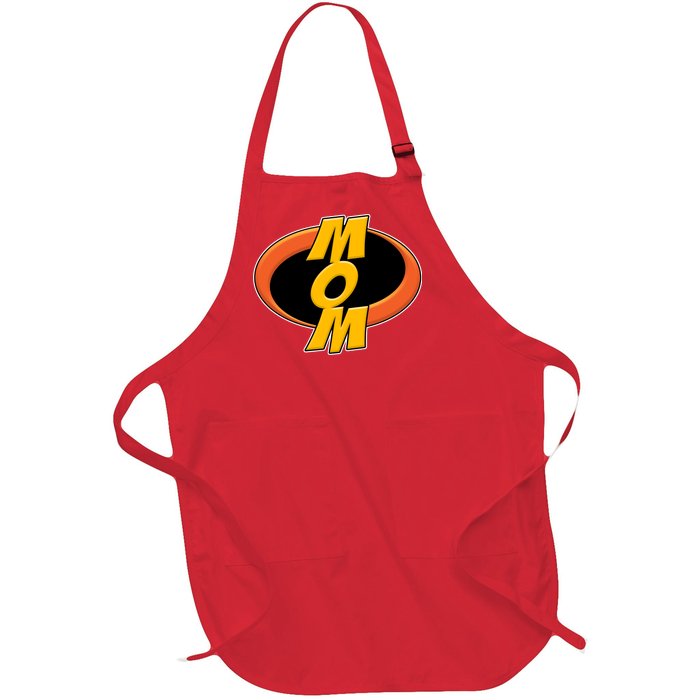 Incredible Mom Family Superhero Full-Length Apron With Pockets