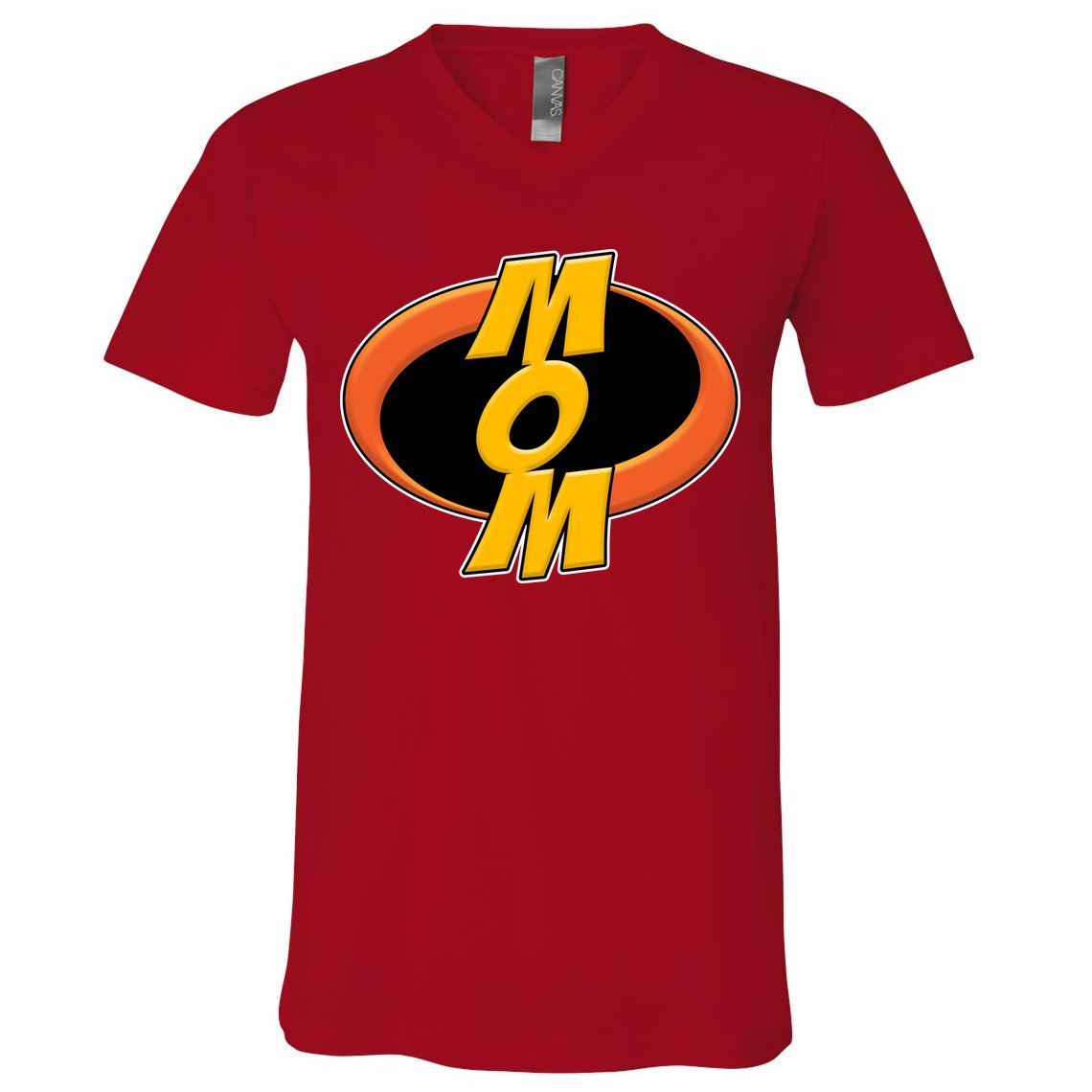 Incredible Mom Family Superhero V-Neck T-Shirt