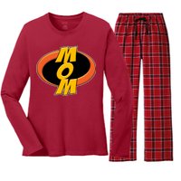 Incredible Mom Family Superhero Women's Long Sleeve Flannel Pajama Set 