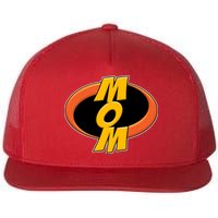 Incredible Mom Family Superhero Flat Bill Trucker Hat