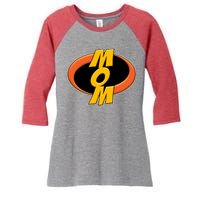 Incredible Mom Family Superhero Women's Tri-Blend 3/4-Sleeve Raglan Shirt