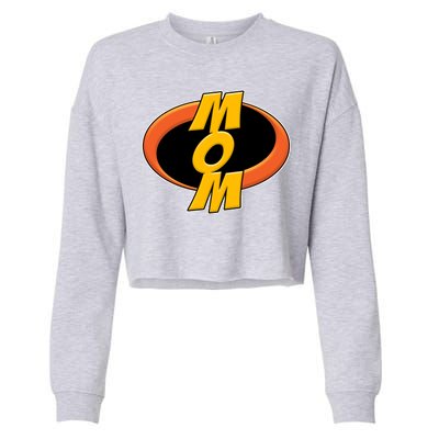 Incredible Mom Family Superhero Cropped Pullover Crew