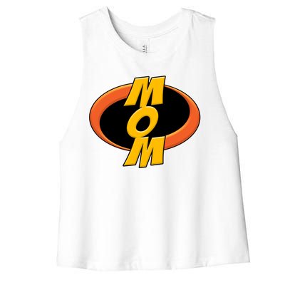 Incredible Mom Family Superhero Women's Racerback Cropped Tank