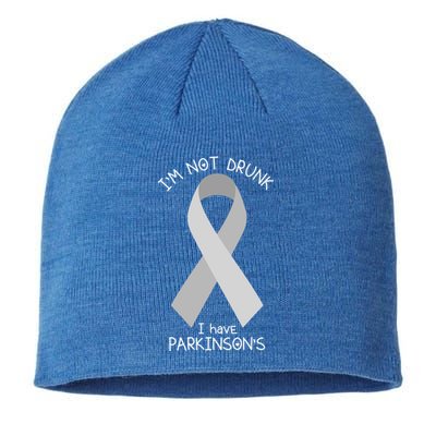 I'm Not Drunk I Have Parkinson's Awareness Ribbon Pd Patient Gift Sustainable Beanie