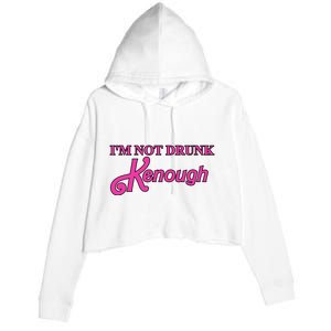 Im Not Drunk Kenough Funny Ken Crop Fleece Hoodie