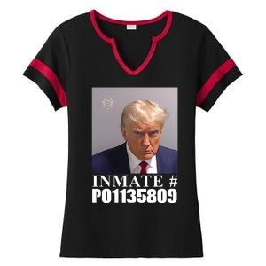 Inmate Number Donald Trump Mugshot Ladies Halftime Notch Neck Tee