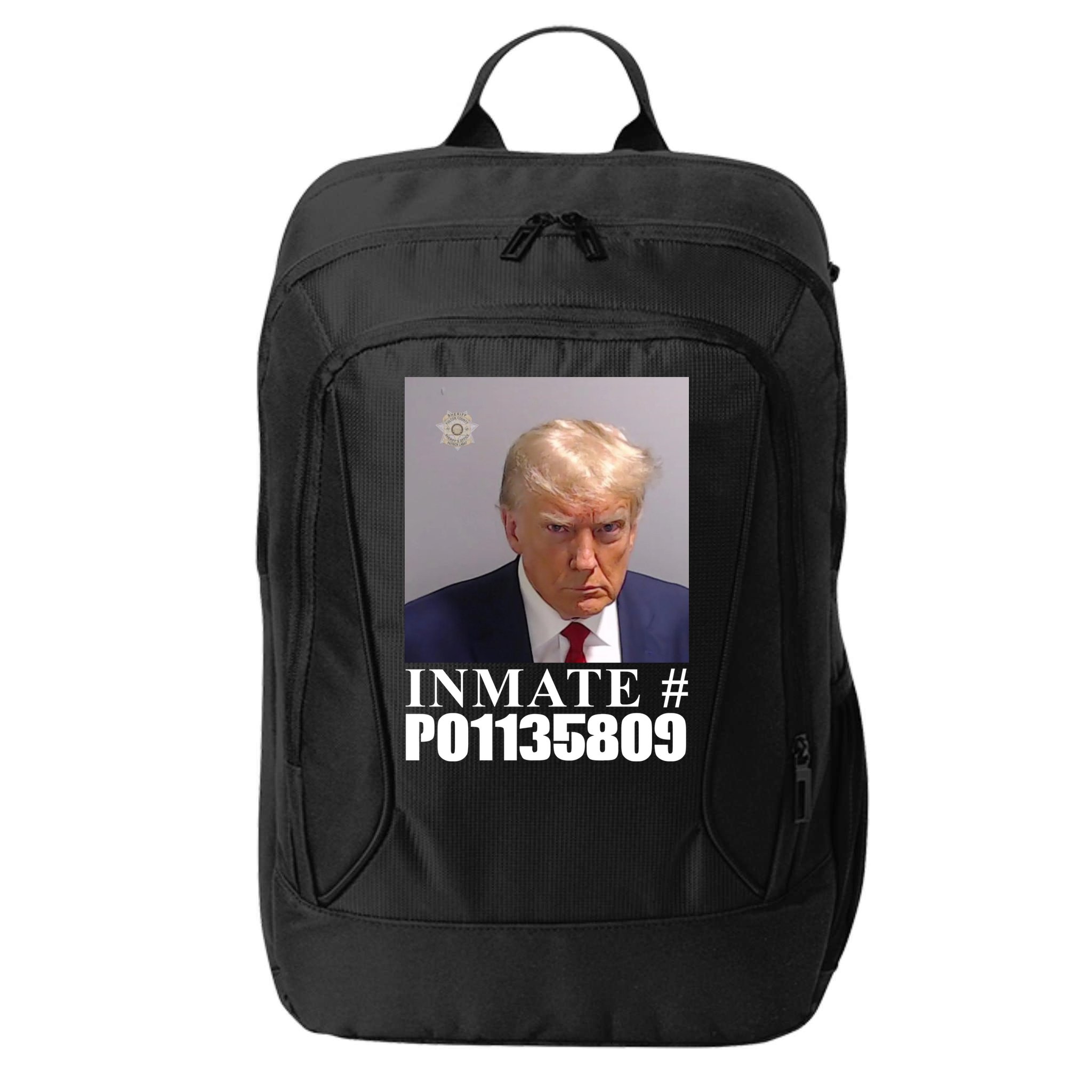 Inmate Number Donald Trump Mugshot City Backpack