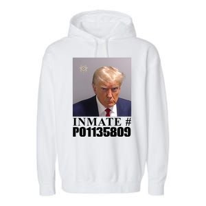 Inmate Number Donald Trump Mugshot Garment-Dyed Fleece Hoodie