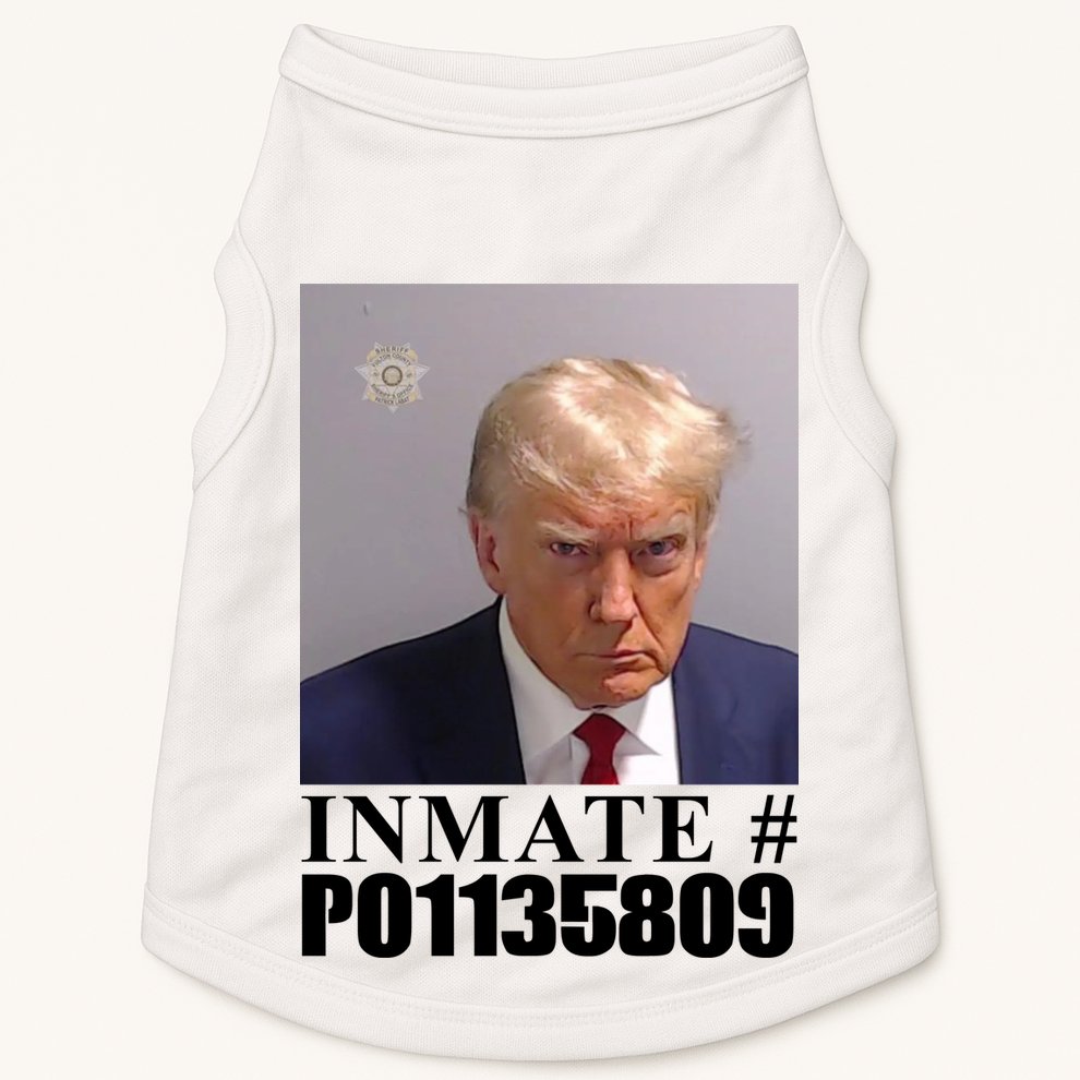 Inmate Number Donald Trump Mugshot Doggie Tank