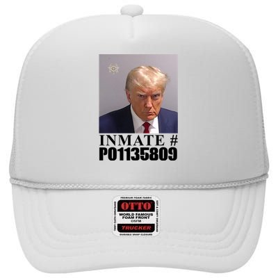 Inmate Number Donald Trump Mugshot High Crown Mesh Back Trucker Hat