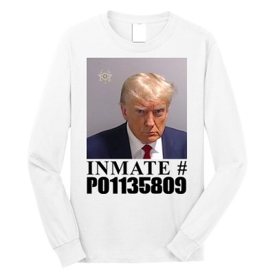 Inmate Number Donald Trump Mugshot Long Sleeve Shirt