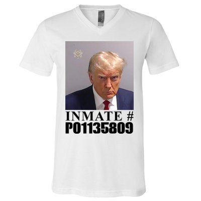 Inmate Number Donald Trump Mugshot V-Neck T-Shirt