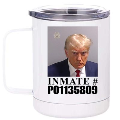 Inmate Number Donald Trump Mugshot 12 oz Stainless Steel Tumbler Cup