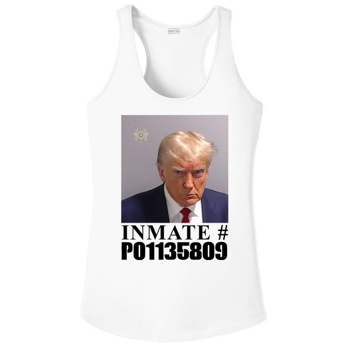 Inmate Number Donald Trump Mugshot Ladies PosiCharge Competitor Racerback Tank