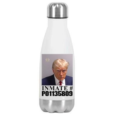 Inmate Number Donald Trump Mugshot Stainless Steel Insulated Water Bottle