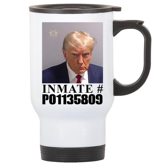 Inmate Number Donald Trump Mugshot Stainless Steel Travel Mug