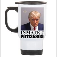 Inmate Number Donald Trump Mugshot Stainless Steel Travel Mug