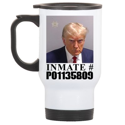 Inmate Number Donald Trump Mugshot Stainless Steel Travel Mug