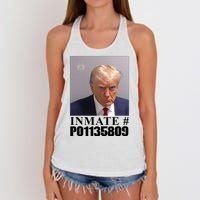 Inmate Number Donald Trump Mugshot Women's Knotted Racerback Tank