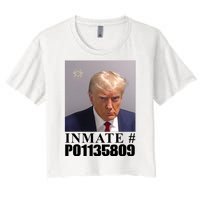 Inmate Number Donald Trump Mugshot Women's Crop Top Tee