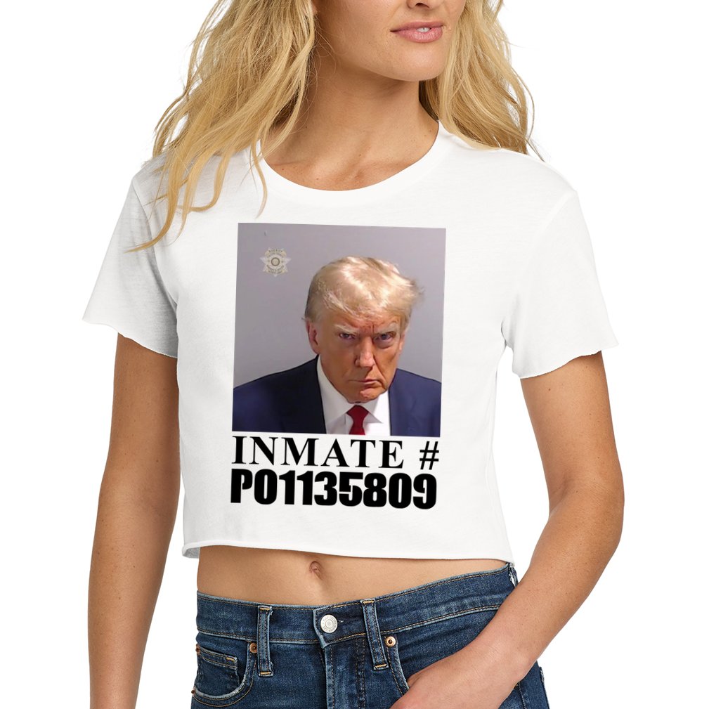 Inmate Number Donald Trump Mugshot Women's Crop Top Tee