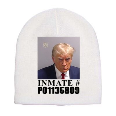 Inmate Number Donald Trump Mugshot Short Acrylic Beanie