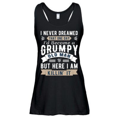 I Never Dreamed I'd Be A Grumpy Old Man Ladies Essential Flowy Tank