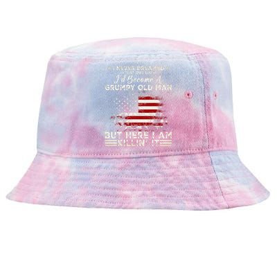 I Never Dreamed That ID Become A Grumpy Old Man Grandpa Tie-Dyed Bucket Hat