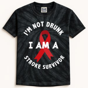 Im Not Drunk I Am A Stroke Survivor Funny Stroke Survivor Kids Tie-Dye T-Shirt